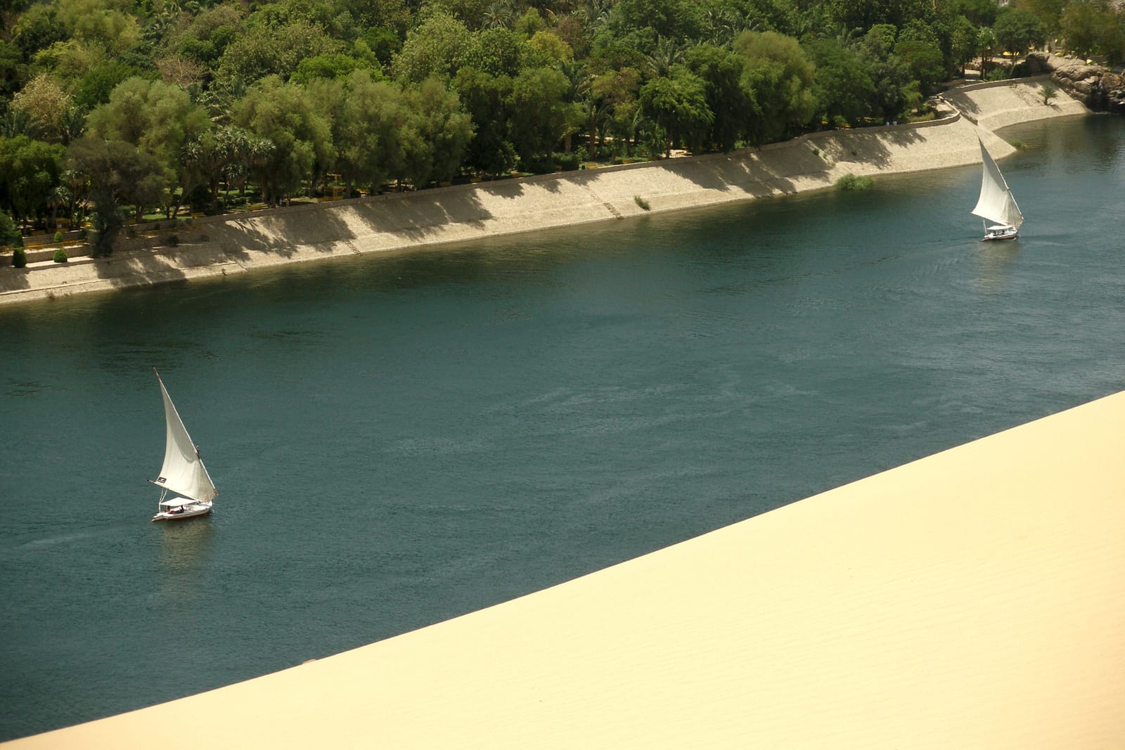 Feluccas on the Nile at Aswan